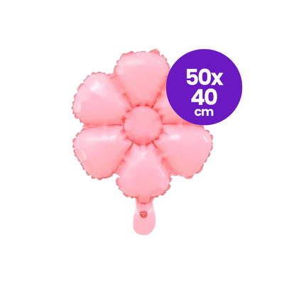 Globo Foil Flor Rosa Claro
