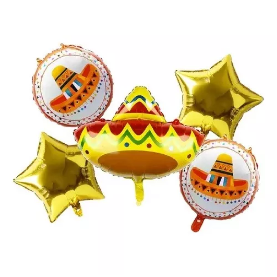 Kit Set 5 Globos Sombrero