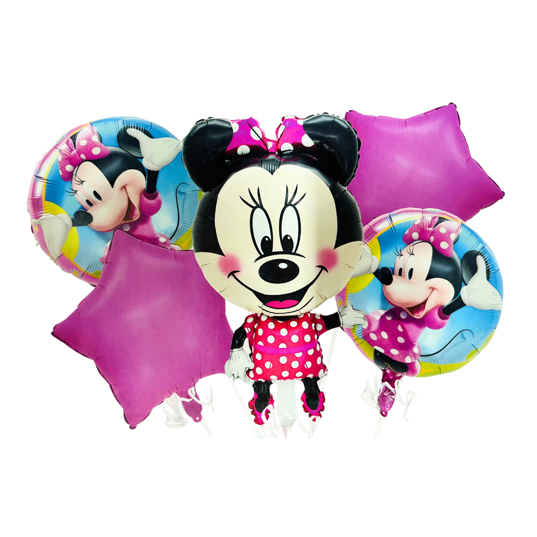 Kit Set 5 Globos Minnie Mouse
