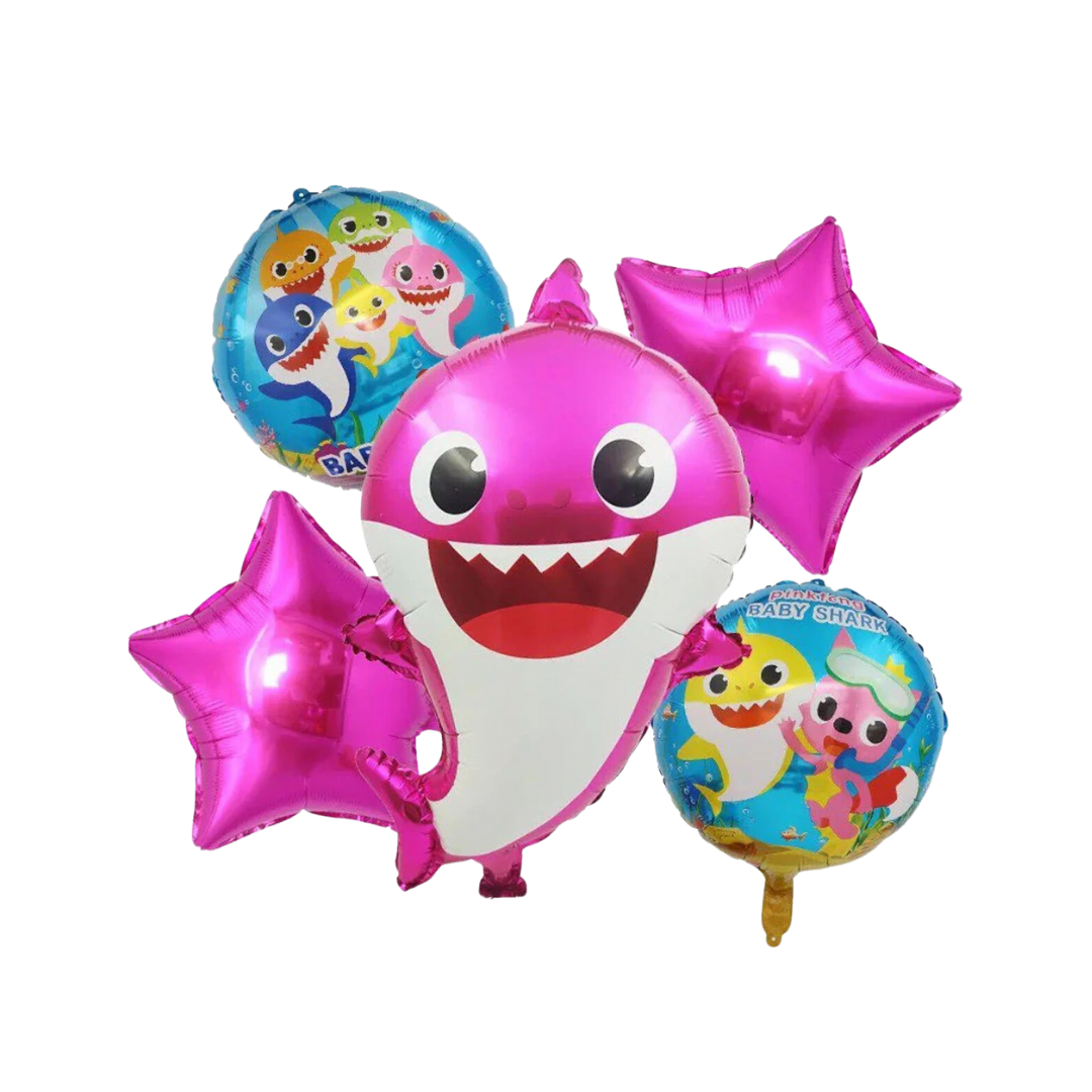 Kit Set 5 Globos Baby Shark