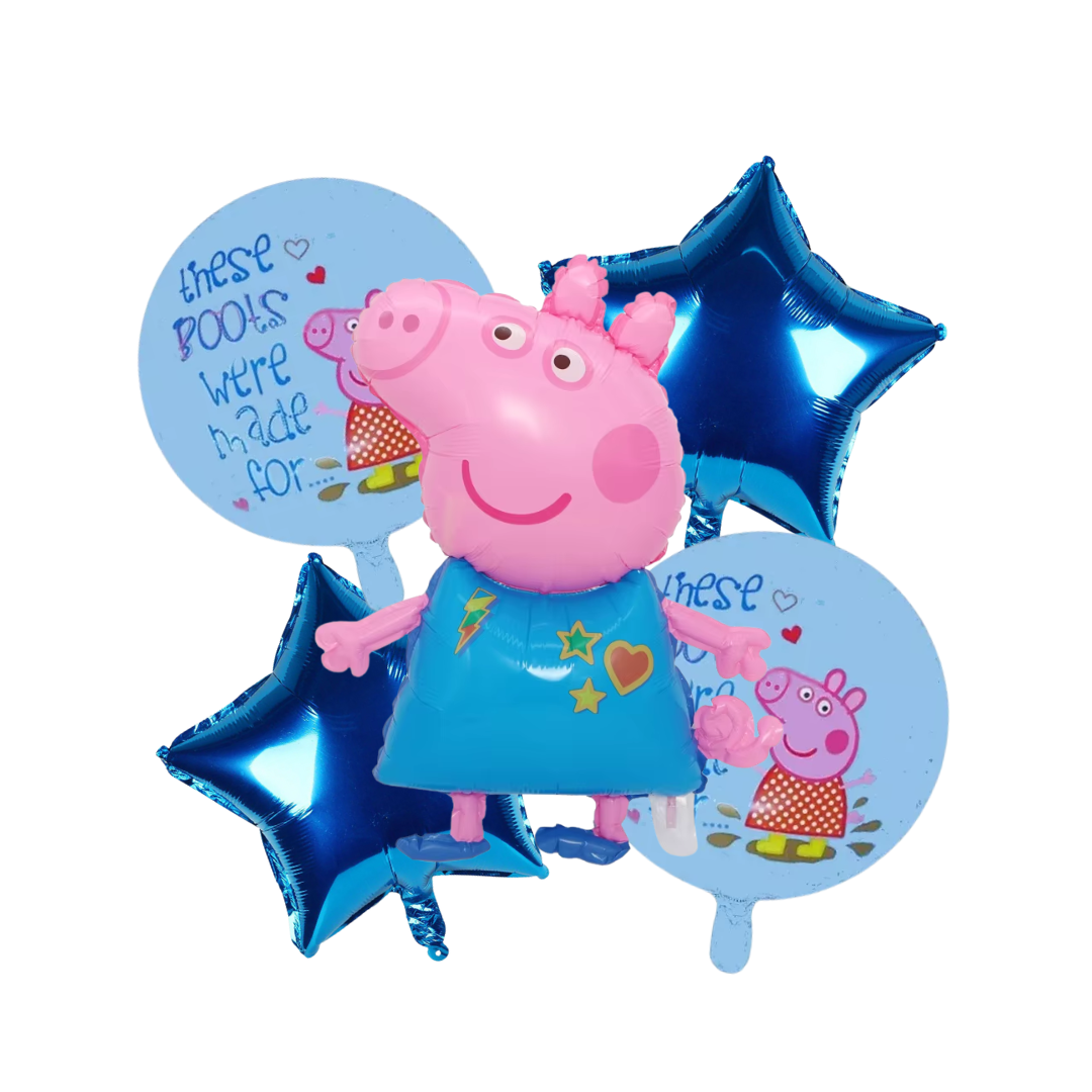 Kit Set 5 Globos Peppa Pig