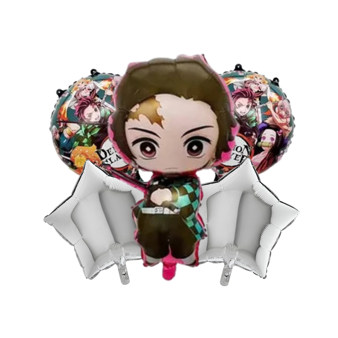 Kit Set 5 Globos Tanjiro