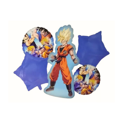 Kit Set 5 Globos Goku Super Saiyajin