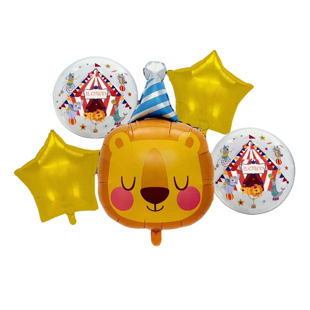 Kit Set 5 Globos León Fiesta