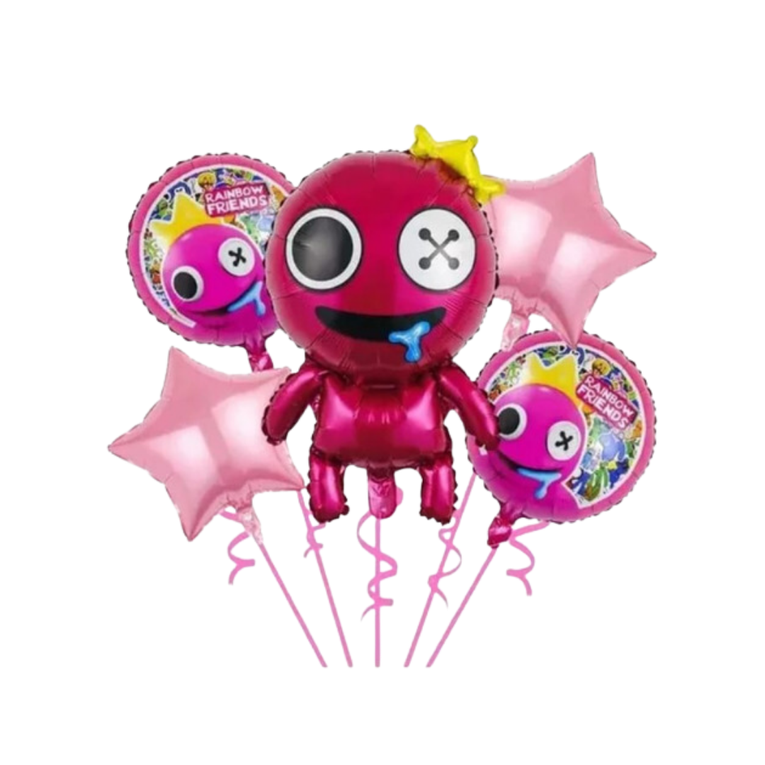 Kit Set 5 Globos Poppy Time Rosa