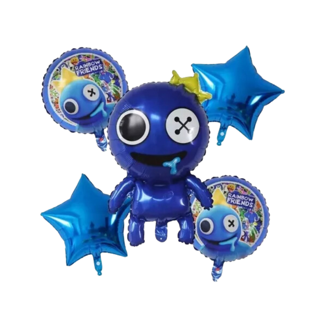 Kit Set 5 Globos Poppy Time Azul
