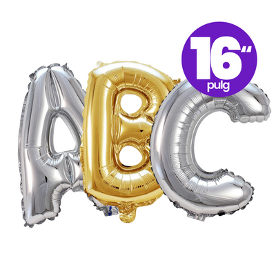 Globo Metalizado de Letras 16" | Diferentes colores