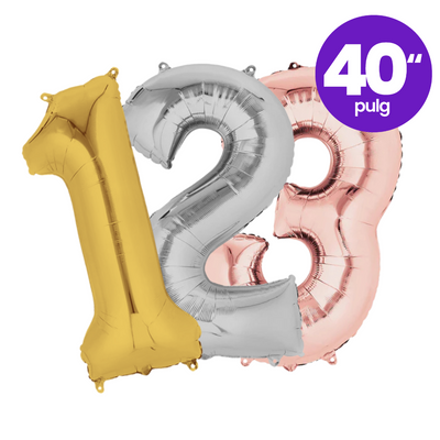 Globo de Número 40" | Diferentes Colores