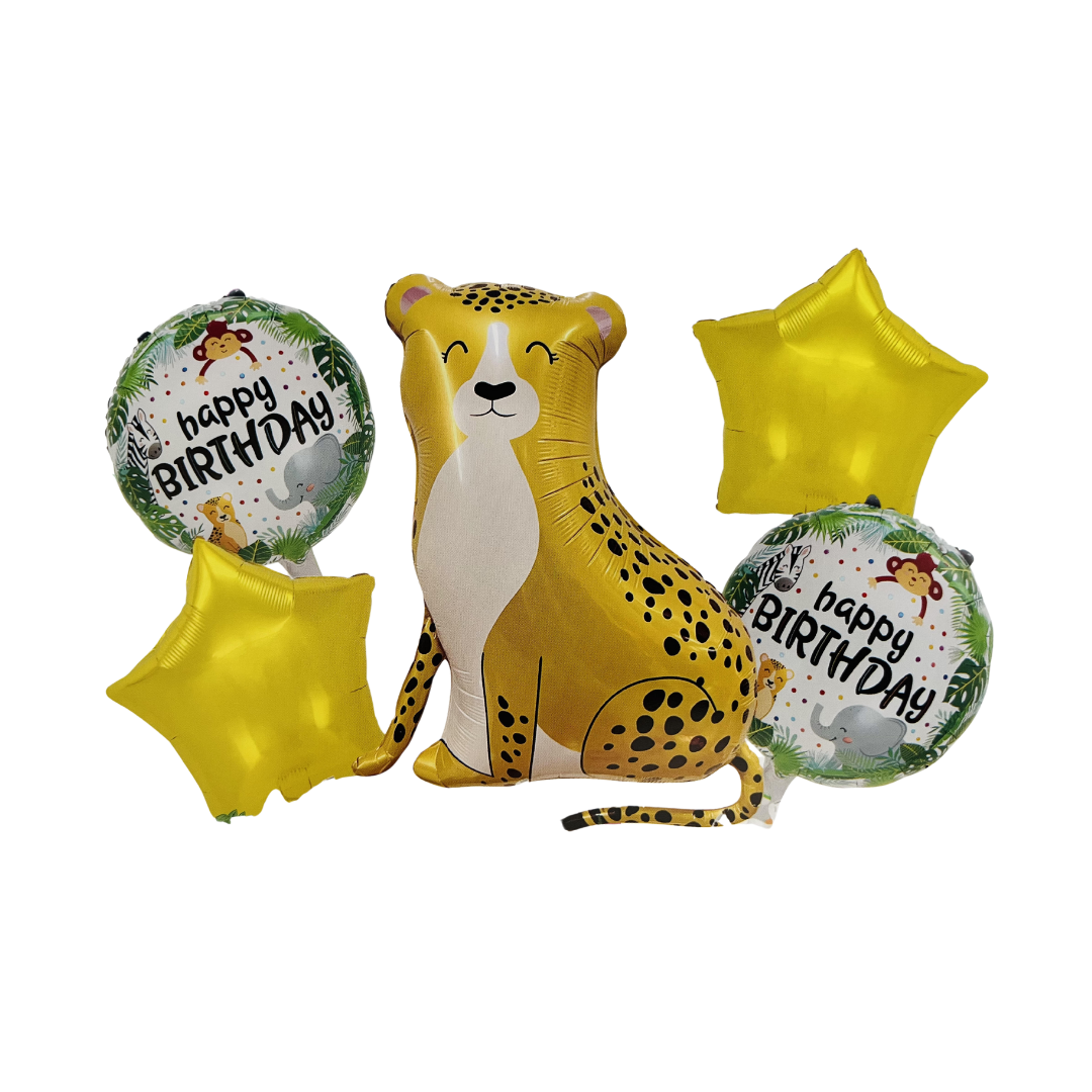 Kit Set 5 Globos Leopardo