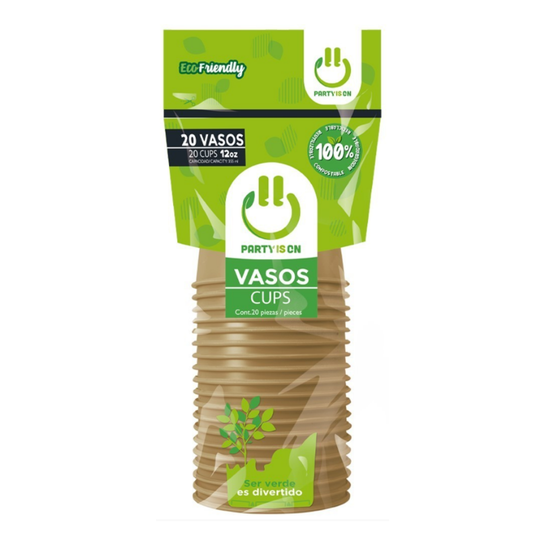 Paquete de Vasos #12 c/20 pz- Party Is On - San Jorge Party