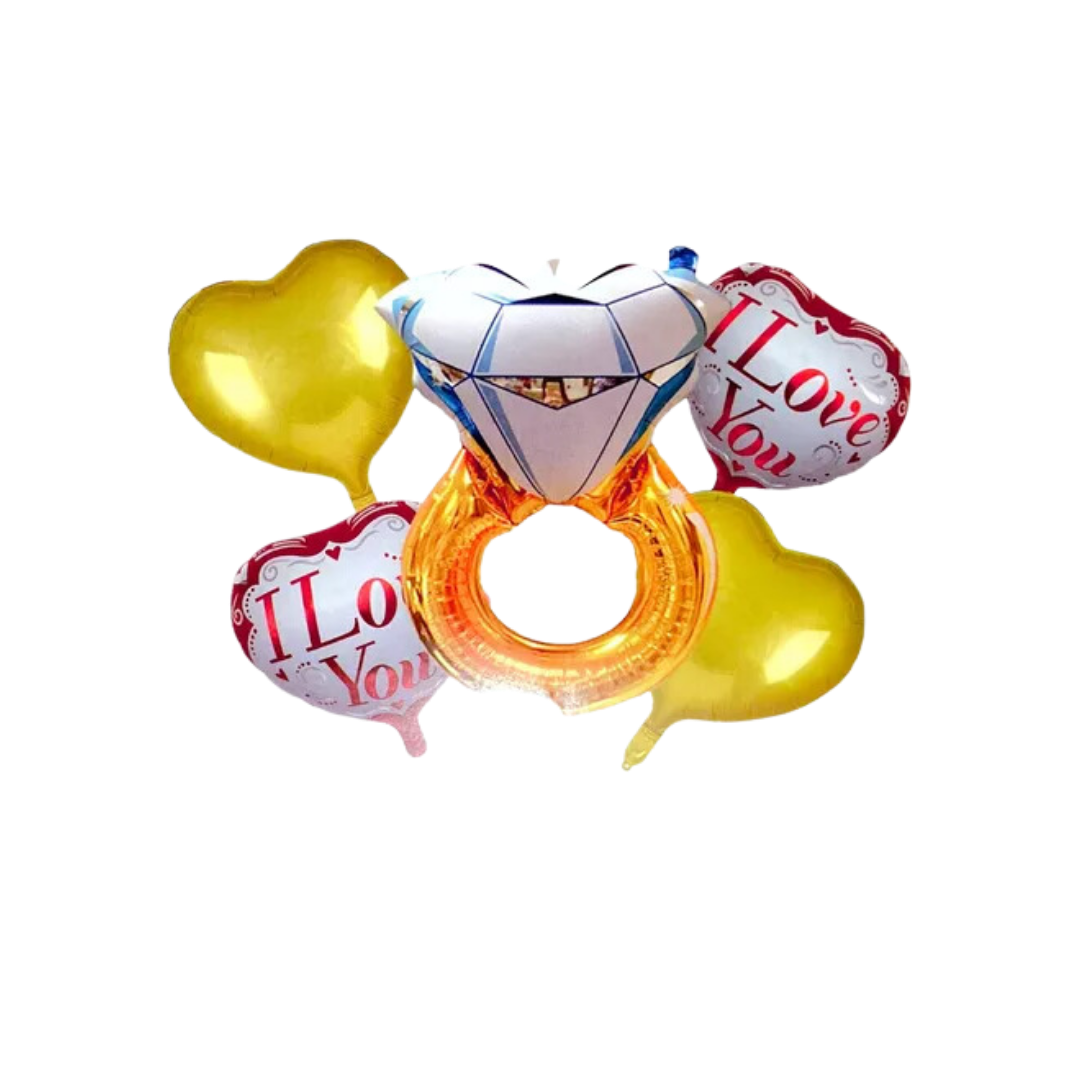 Kit Set 5 Globos Anillo