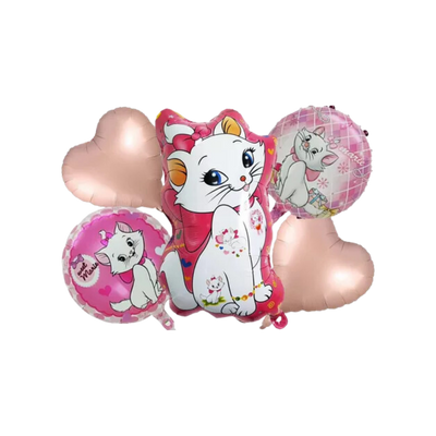 Kit Set 5 Globos Marie - Gato Blanco