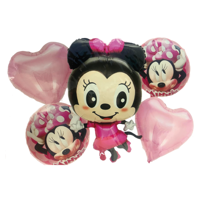 Kit Set 5 Globos Minnie Mouse