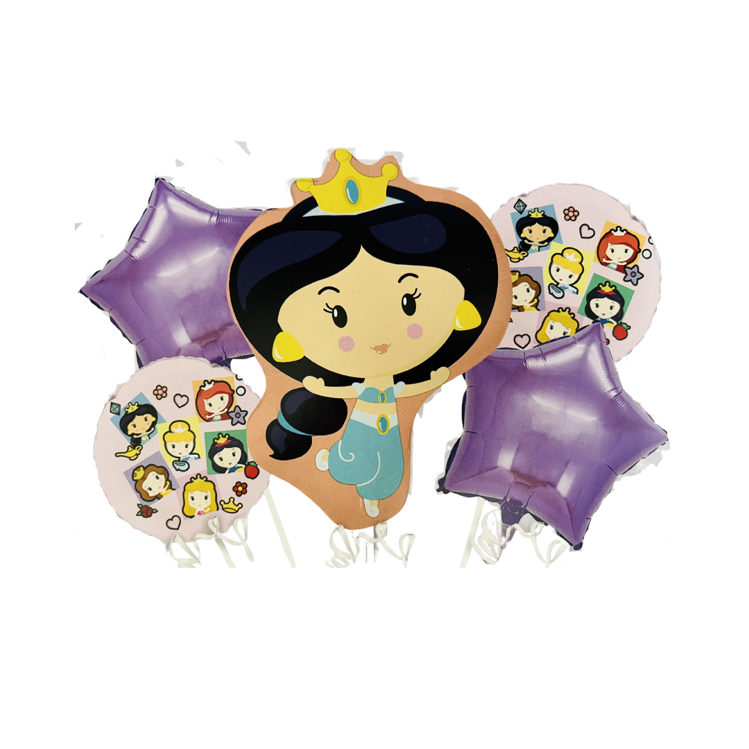 Kit Set 5 Globos Jasmine Princesa