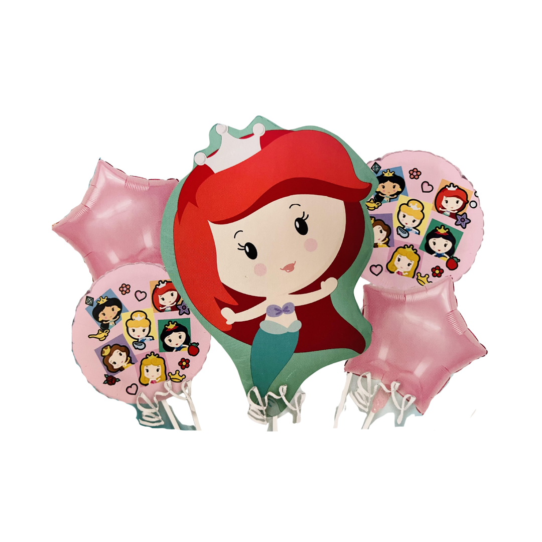 Kit Set 5 Globos La Sirenita