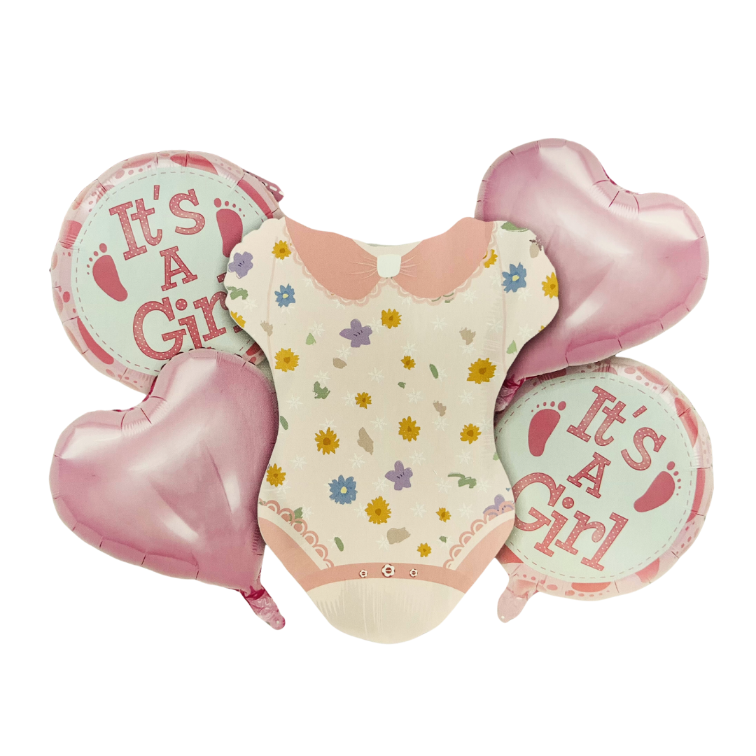 Kit Set 5 Globos Pañalero Rosa