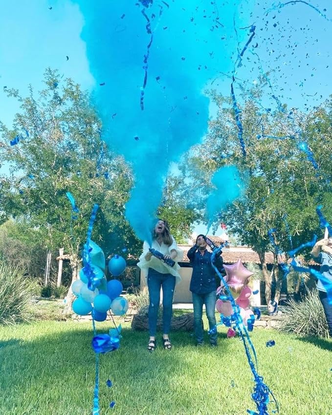 Cañón de confeti Gender Reveal Euro - San Jorge Party