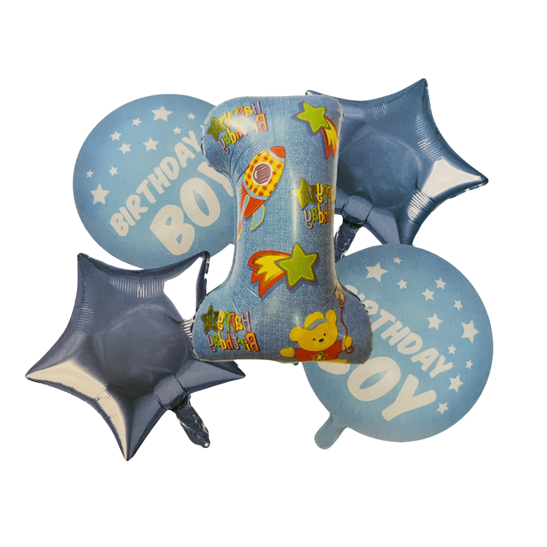 Kit Set 5 Globos Birthday Boy