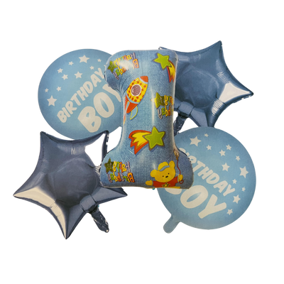 Kit Set 5 Globos Birthday Boy