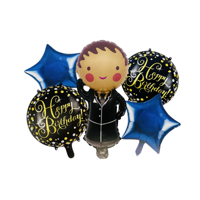 Kit Set 5 Globos Happy Birthday Hombre