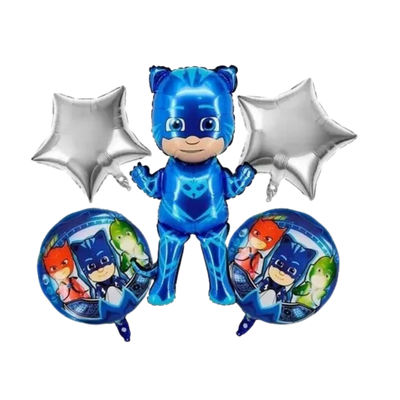 Kit Set 5 Globos PJ Mask Azul