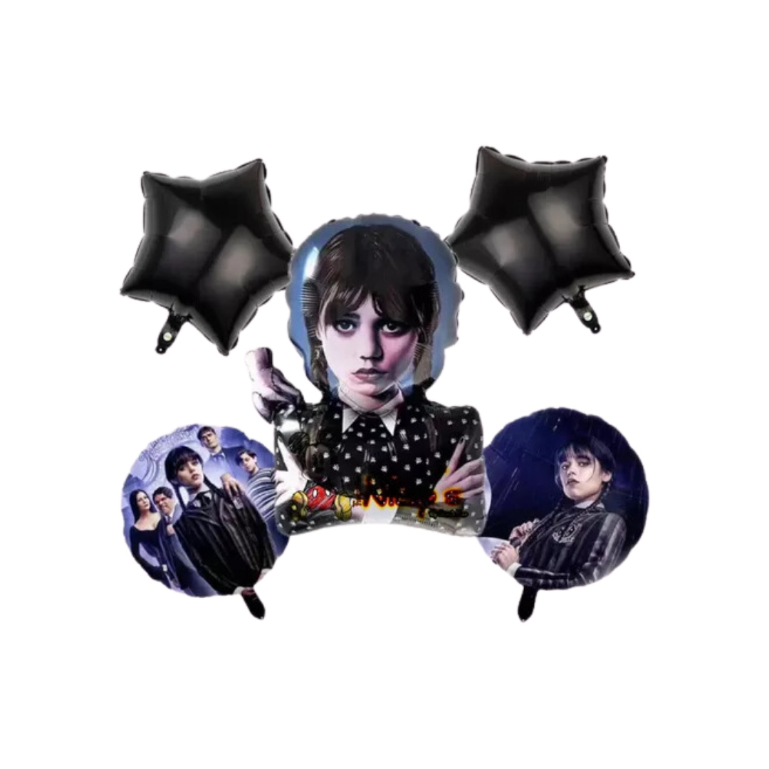 Kit Set 5 Globos Merlina