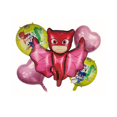 Kit Set 5 Globos PJ Mask - Rosa