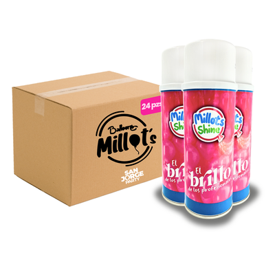 Caja 24 pzs Millots Shine Abrillantador De Globos 400 ml