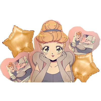 Kit Set 5 Globos Cenicienta