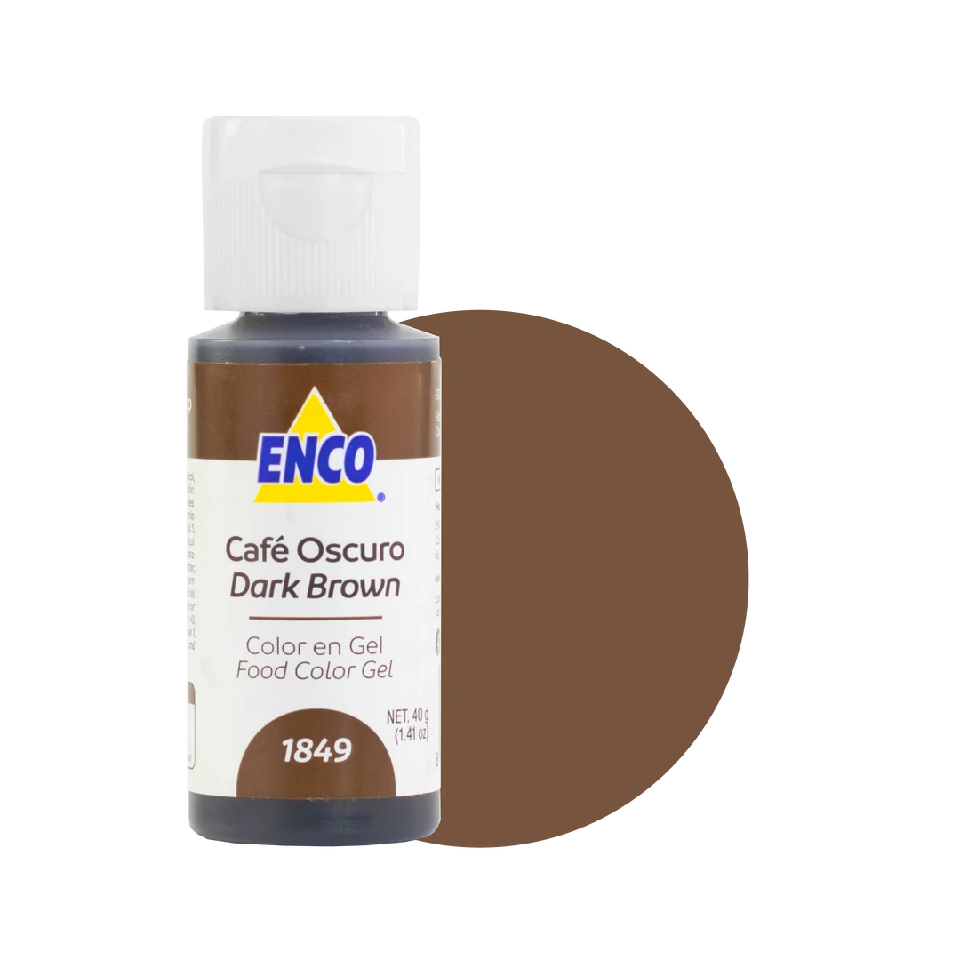 Enco color en gel 40 g | Variedad de colores Café Oscuro