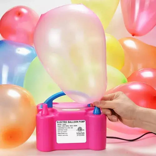 Bomba Infla Globos Eléctrica Rosa con Azul - San Jorge Party