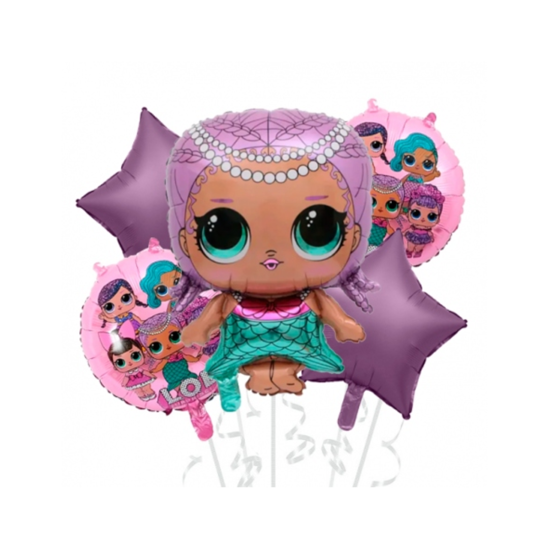 Kit Set 5 Globos L.O.L Surprise Sirena