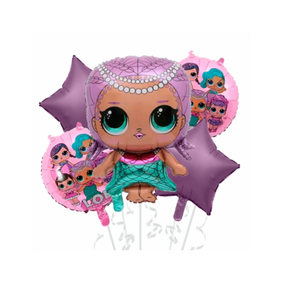 Kit Set 5 Globos L.O.L Surprise Sirena