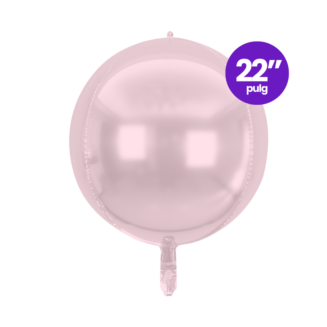 Globo Foil Orbz Rosa Claro