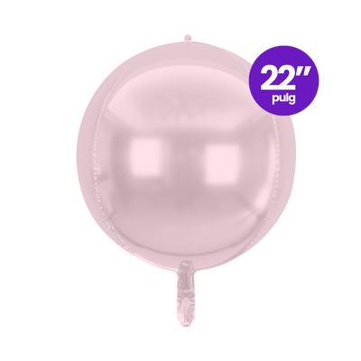 Globo Foil Orbz Rosa Claro