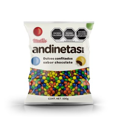 Andinetas Lunetas Confitadas | Chocolate 500gr