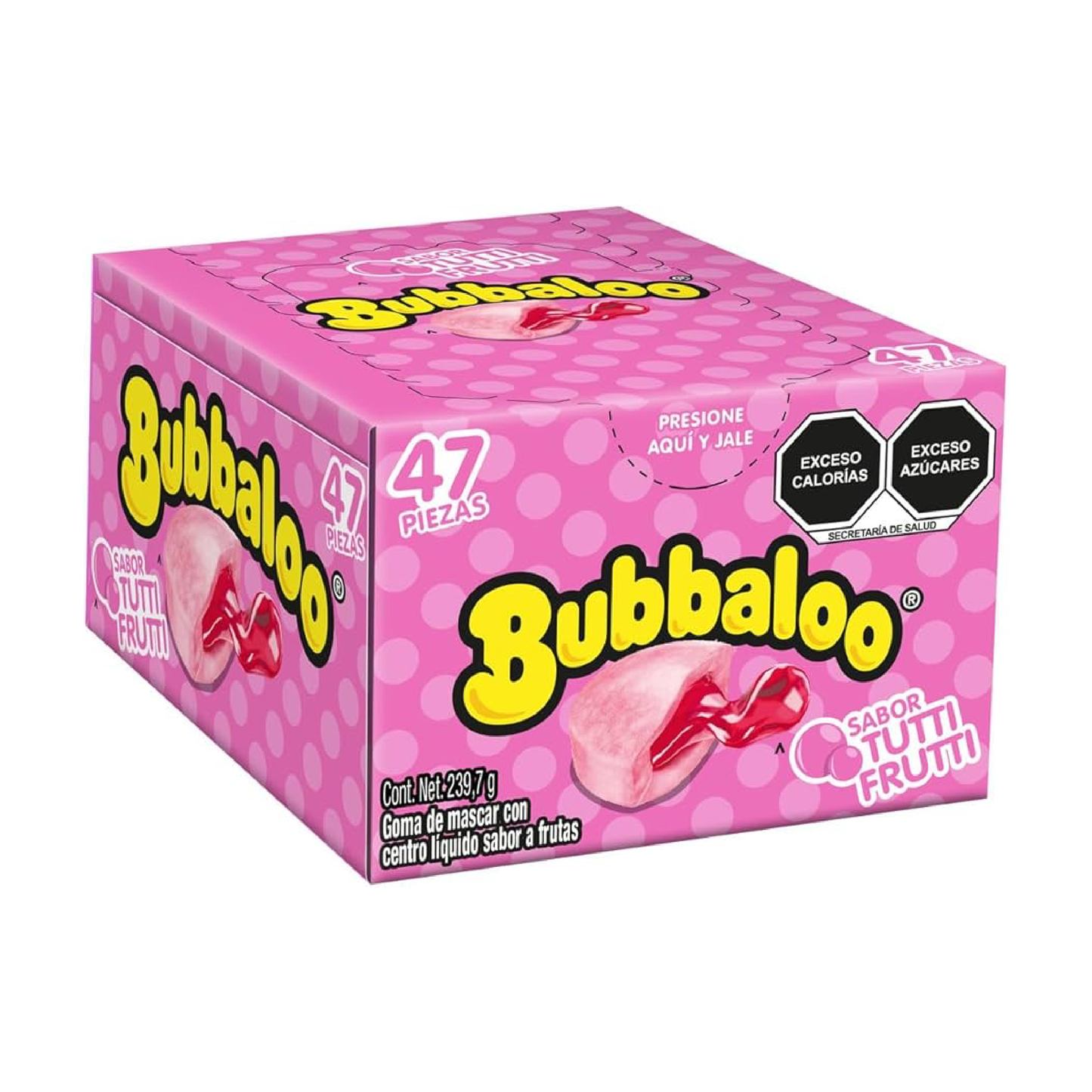 Bubbaloo Chicle sabor Tutti Frutti Caja con 47 piezas