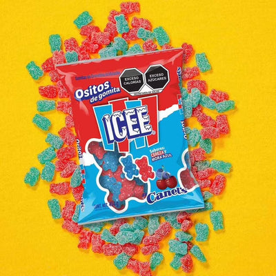 Ositos de gomita Icee sabores cereza y mora azul 454 g