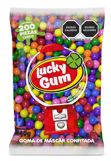 Chicle Bola Lucky Gum | Chicles confitados de distintos tamaños Chico