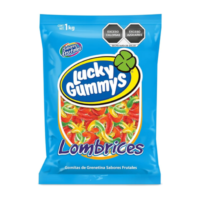 Lucky Gummys 1kg Lombrices | Gomitas de grenetina
