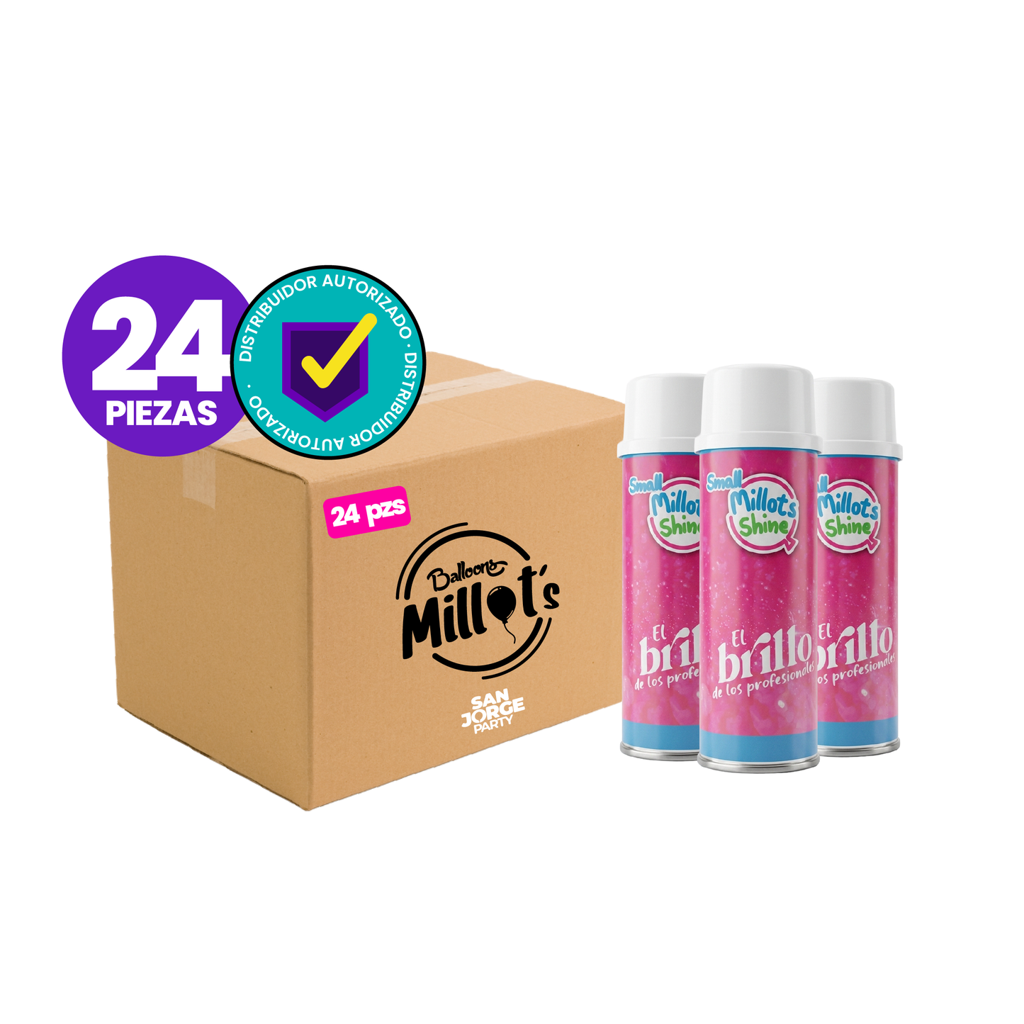24 pack | Small Millots Shine Abrillantador De Globos 295 ml