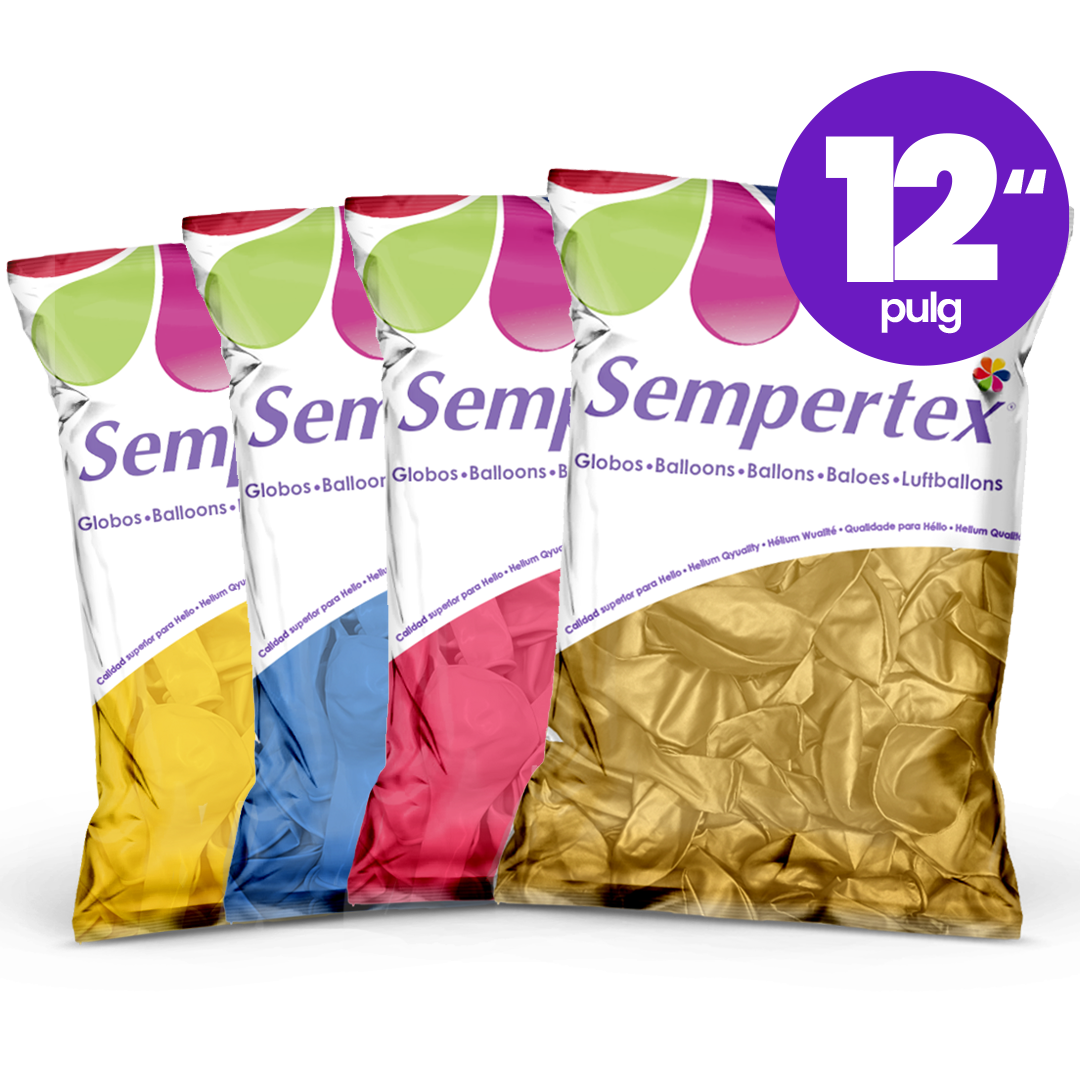 Globos de Látex Sempertex R12 C/50 | Diferentes gamas