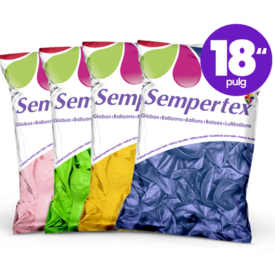 Globos de Látex Sempertex R18 C/25 | Diferentes Gamas