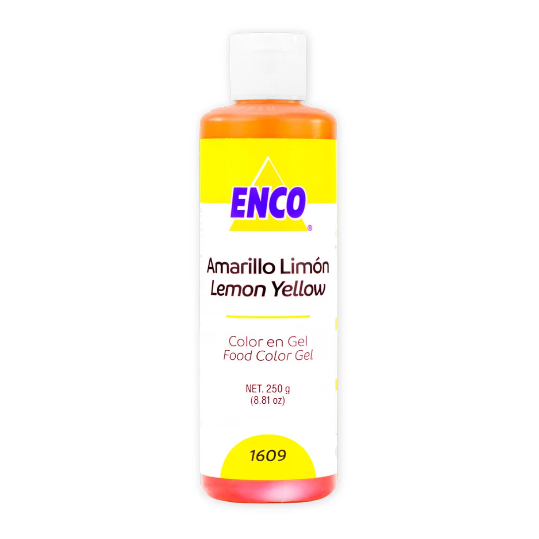 Enco Color en Gel Para Reposteria 250 Grs | Variedad de colores Amarillo Limón