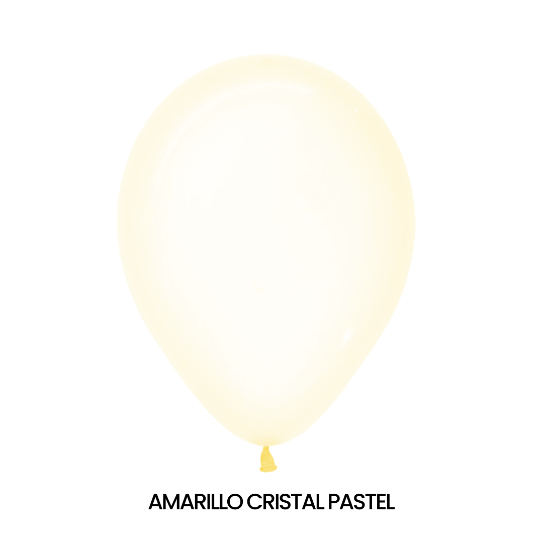 GLOBOS SEMPERTEX R36 CRISTAL PASTEL MATE C/10 - San Jorge Party