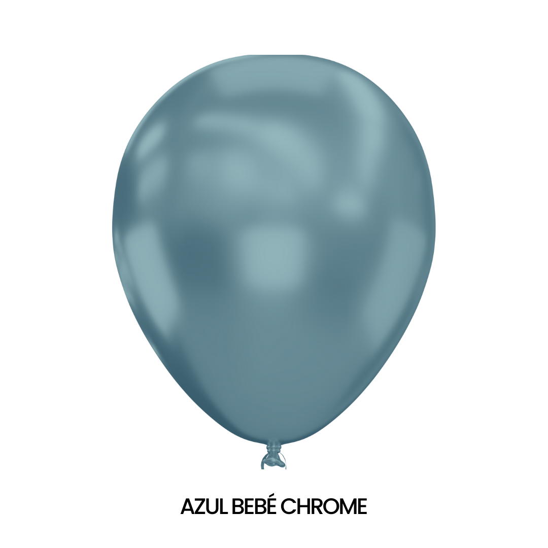 Bolsa de Globos Glomex #12 C/50 Cromado - San Jorge Party
