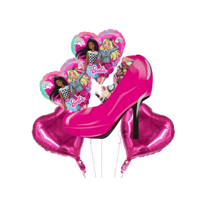 Kit Set 5 Globos Barbie Zapatilla