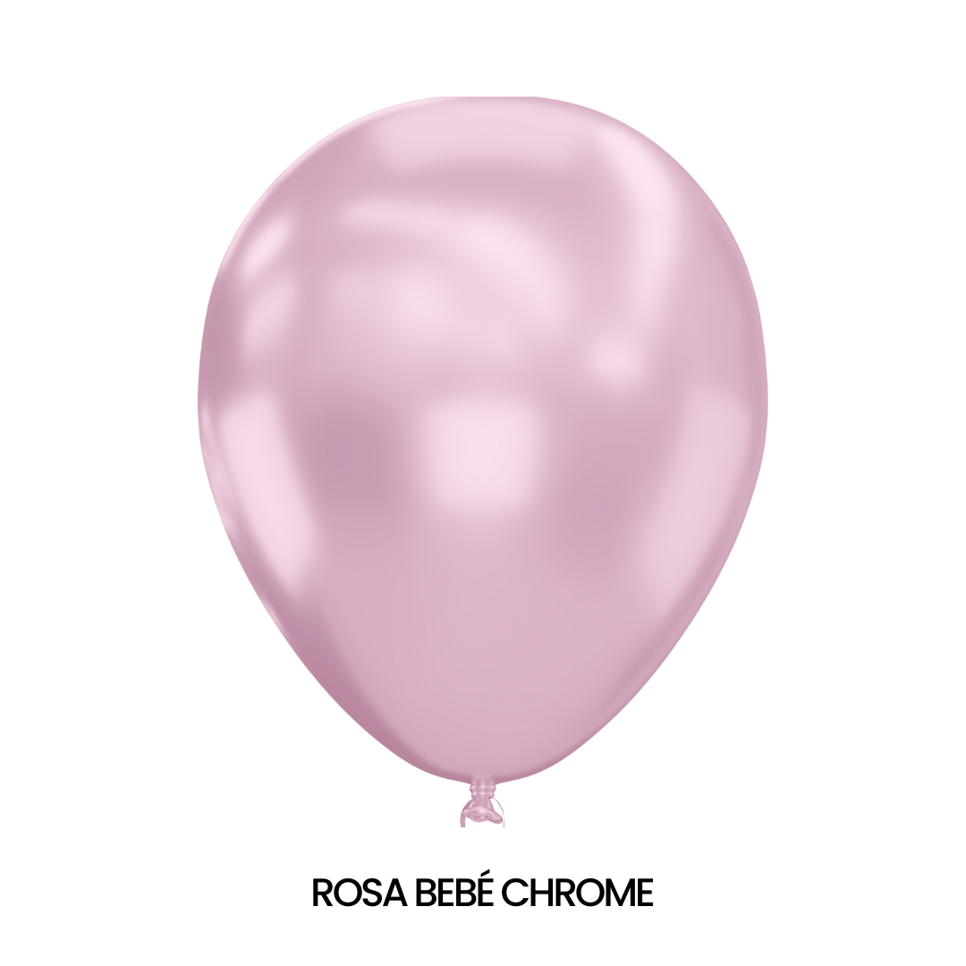 Bolsa de Globos Glomex #12 C/50 Cromado - San Jorge Party