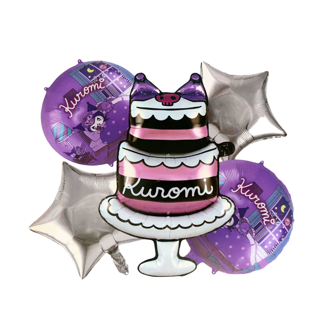 Kit Set 5 Globos Kuromi