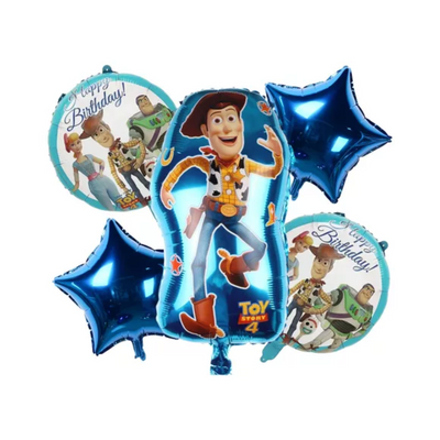 KIT SET 5 GLOBOS WOODY - TOY STORY - San Jorge Party